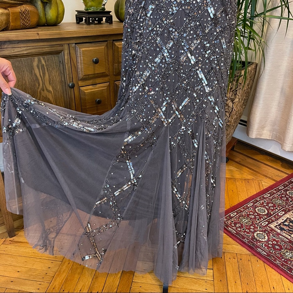 Adrianna Papell long beaded Night Gown - Picture 9 of 10